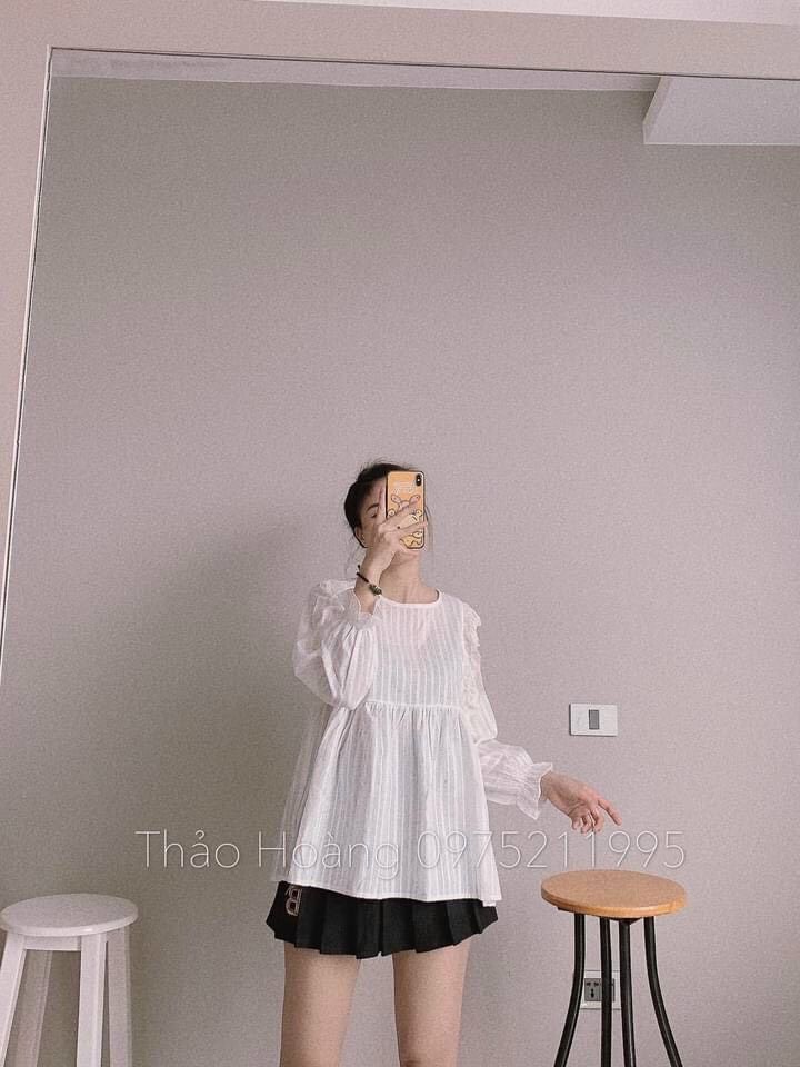 Áo babydoll ren trơn