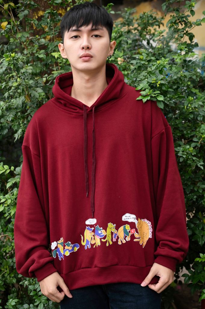 Áo Hoodie Đám Cưới Chuột (Đỏ)