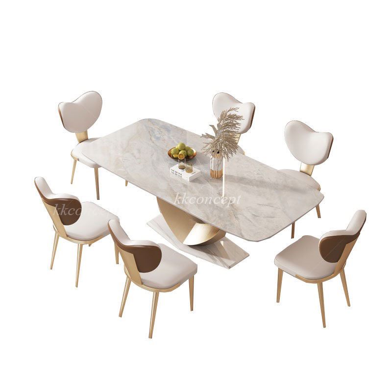 Bàn ăn nhập khẩu mặt đá marble BA0146