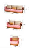  Bộ sofa da dập nổi họa tiết, phối 3 màu da cao cấp BSF0178 