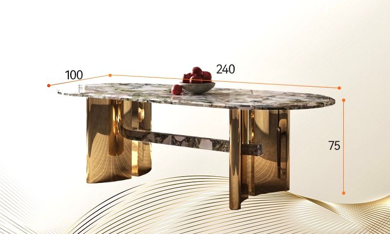 Bàn ăn mặt đá nhập khẩu cao cấp BA0164