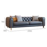  Ghế Sofa da phong cách Tân cổ điển sang trọng GSF173 