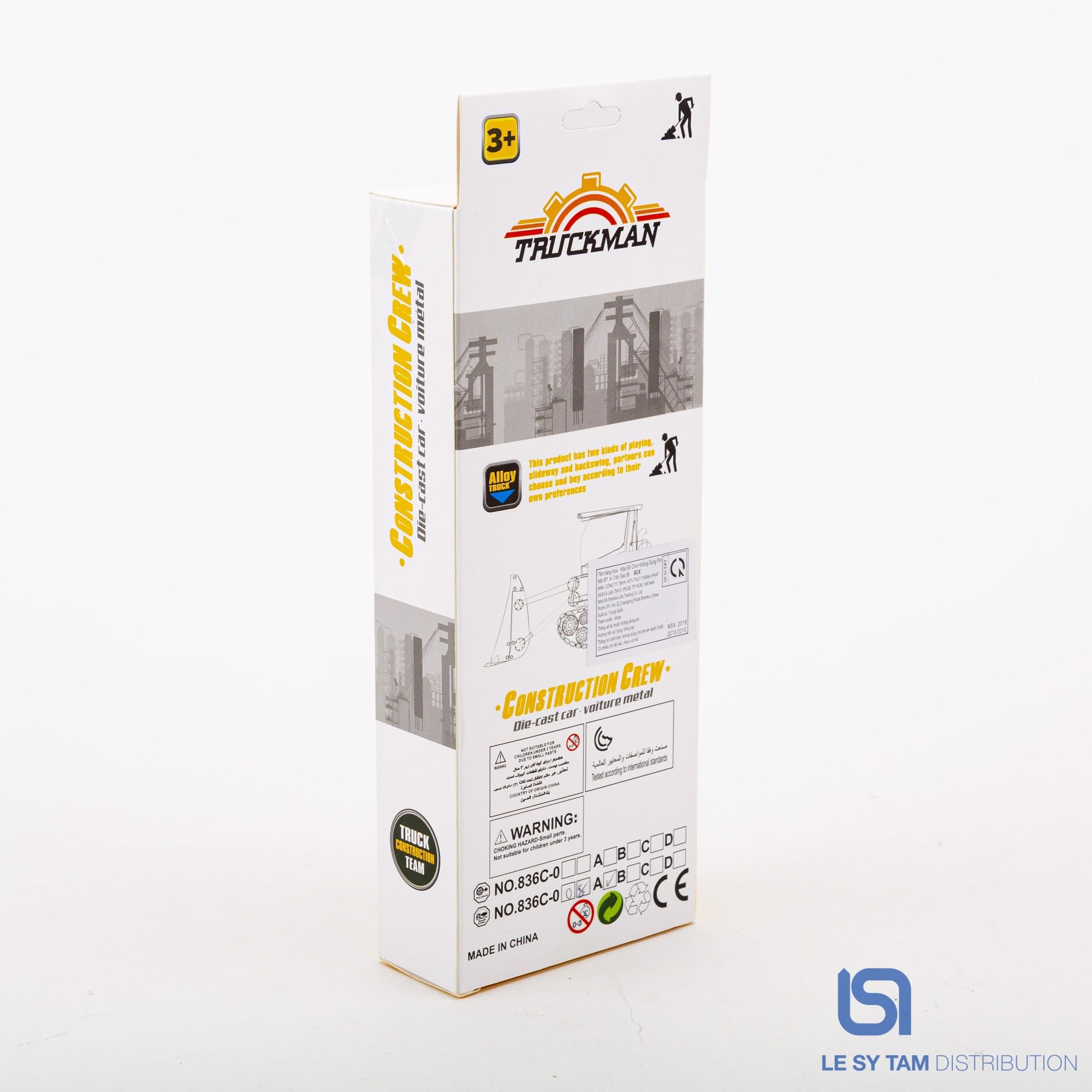 Hộp 4 xe công trình sắt 836C-008