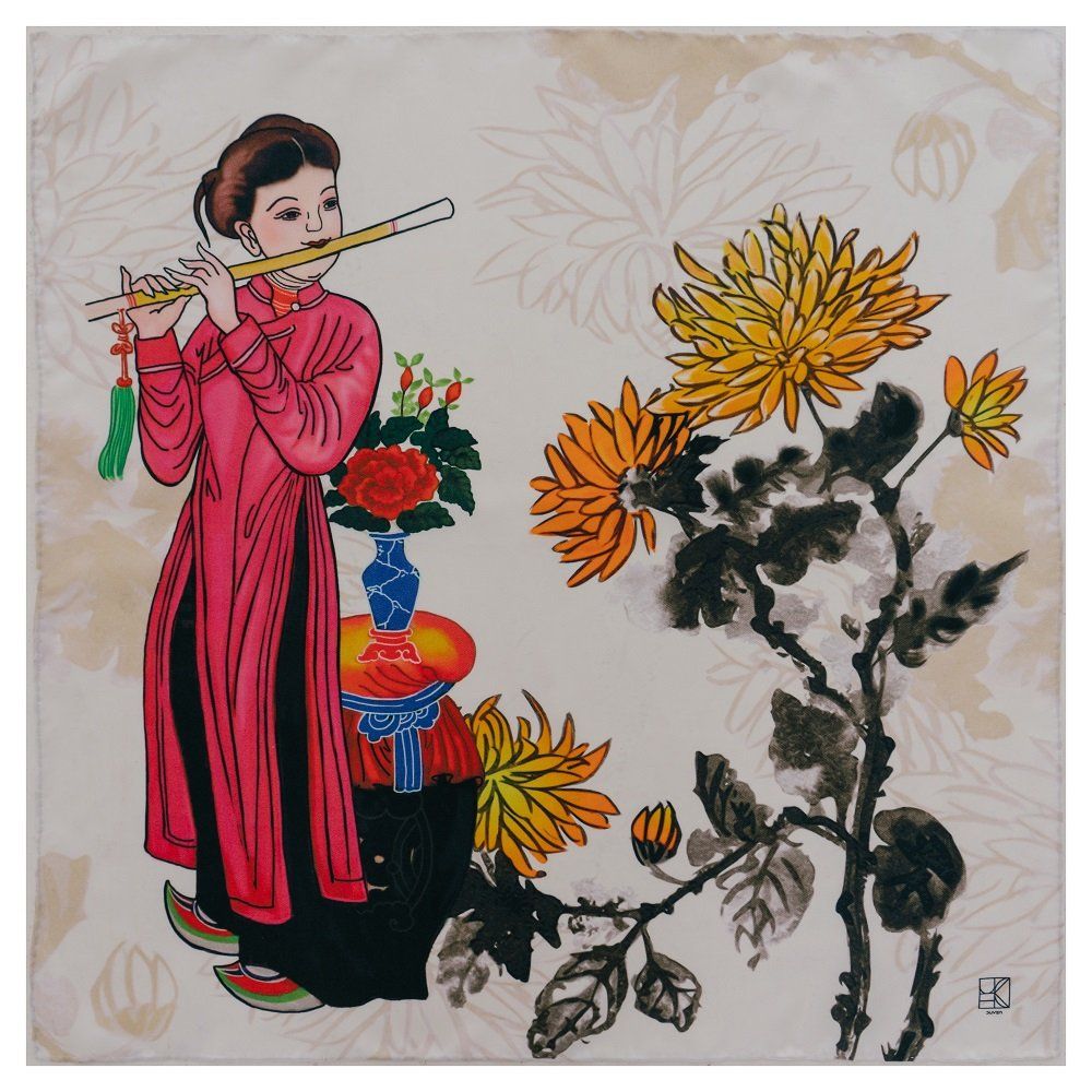 Tố nữ bên hoa cúc 50