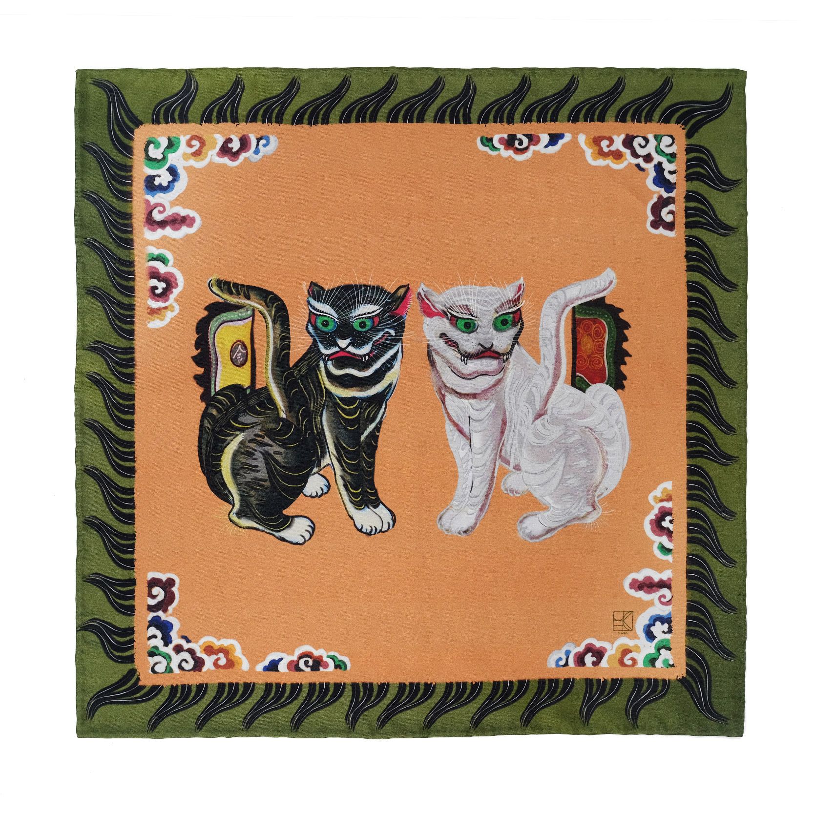 Tiger painting Scarf 90