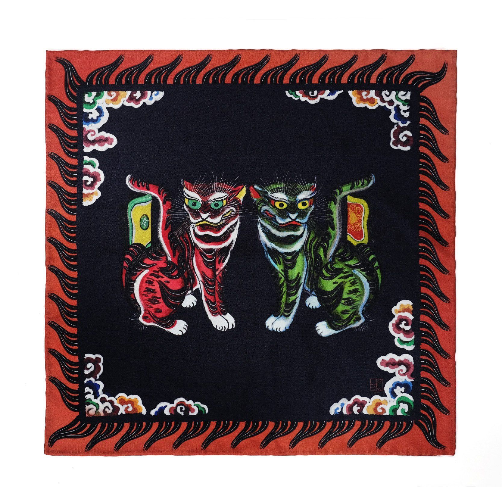 Tiger painting Scarf 90