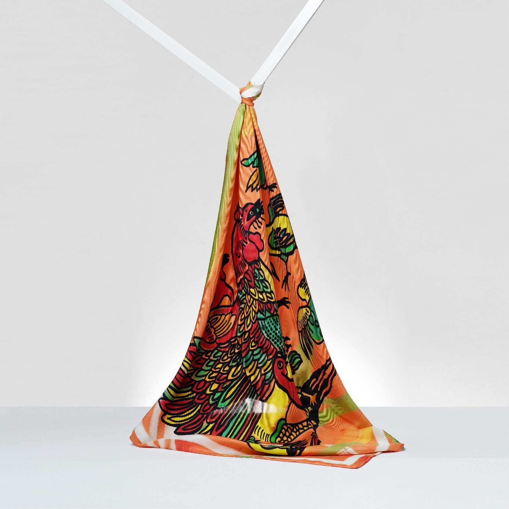 Chicken Flock painting Scarf 90