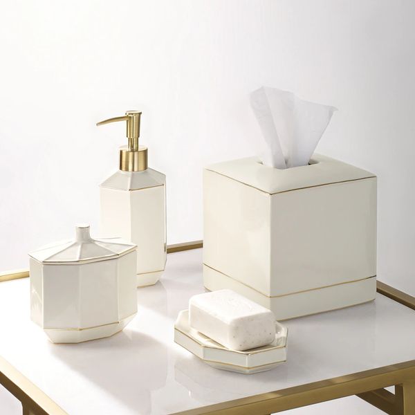 Set Kassatex Honore Bath Accessories AMASE Modern and Elegant Decor