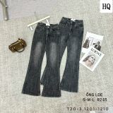  HQJeans Quần Jeans ống loe dáng vừa màu xám hottrend chất jeans cao cấp chất lượng mấu thiết kế trẻ trung HQ163 
