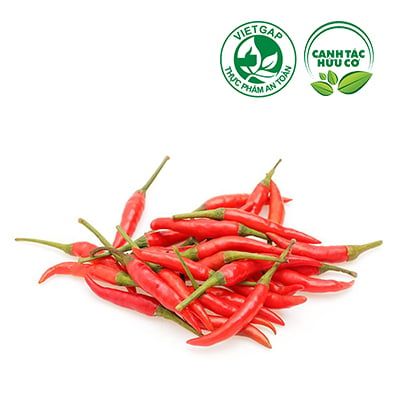 Ớt hiểm đỏ hữu cơ (Túi 50g)
