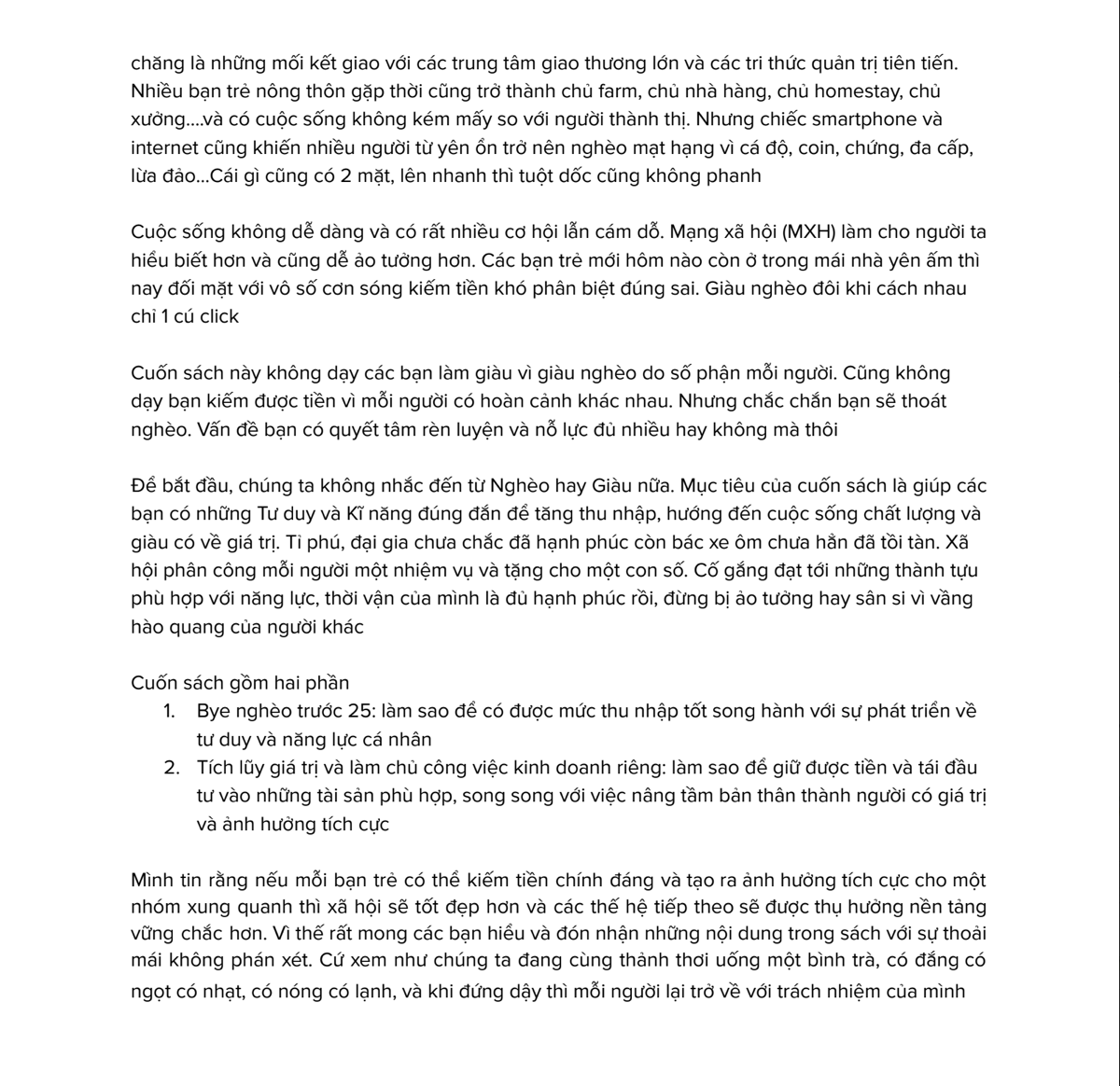 Combo ebook: Từ nông thôn đến triệu đô tập 1 - Bye Nghèo - Tăng trưởng thực chiến
