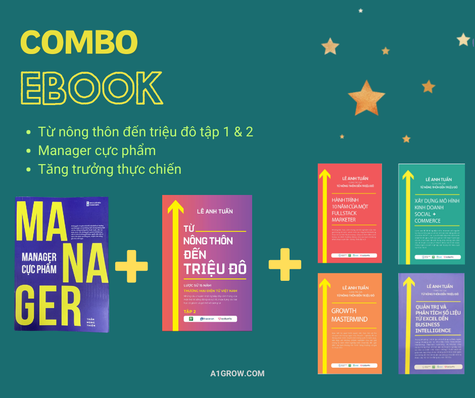  Combo Ebook: Manager cực phẩm + Triệu đô tập 2 + Bộ Tăng trưởng thực chiến 