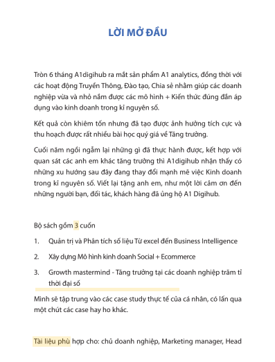 Ebook: QUẢN TRỊ VÀ PHÂN TÍCH SỐ LIỆU - TỪ EXCEL ĐẾN BUSINESS INTELLIGENCE