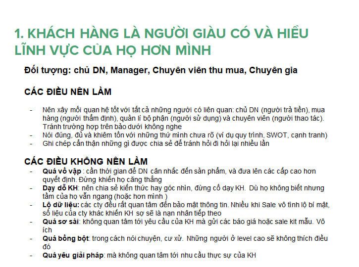 BÁN HÀNG CHO B2B