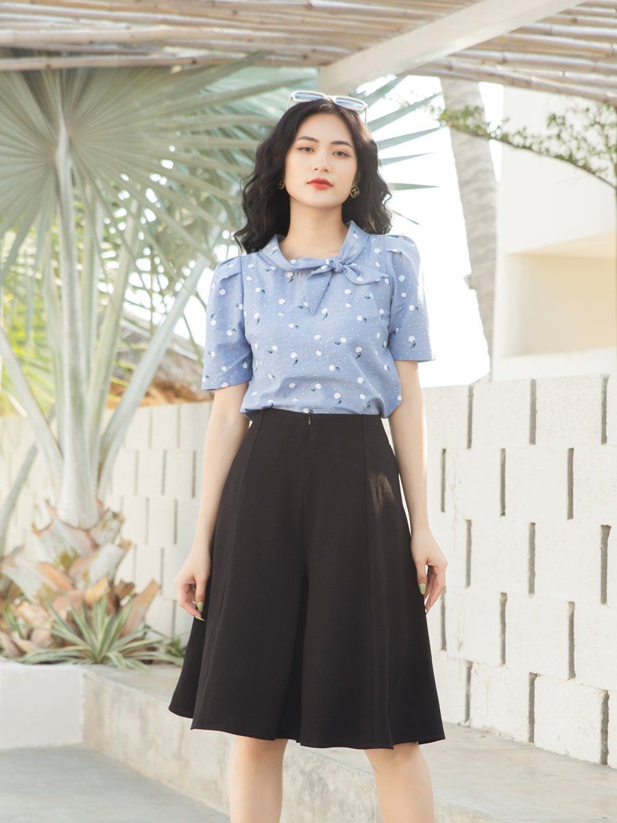 Quần lửng 8 mảnh giả váy