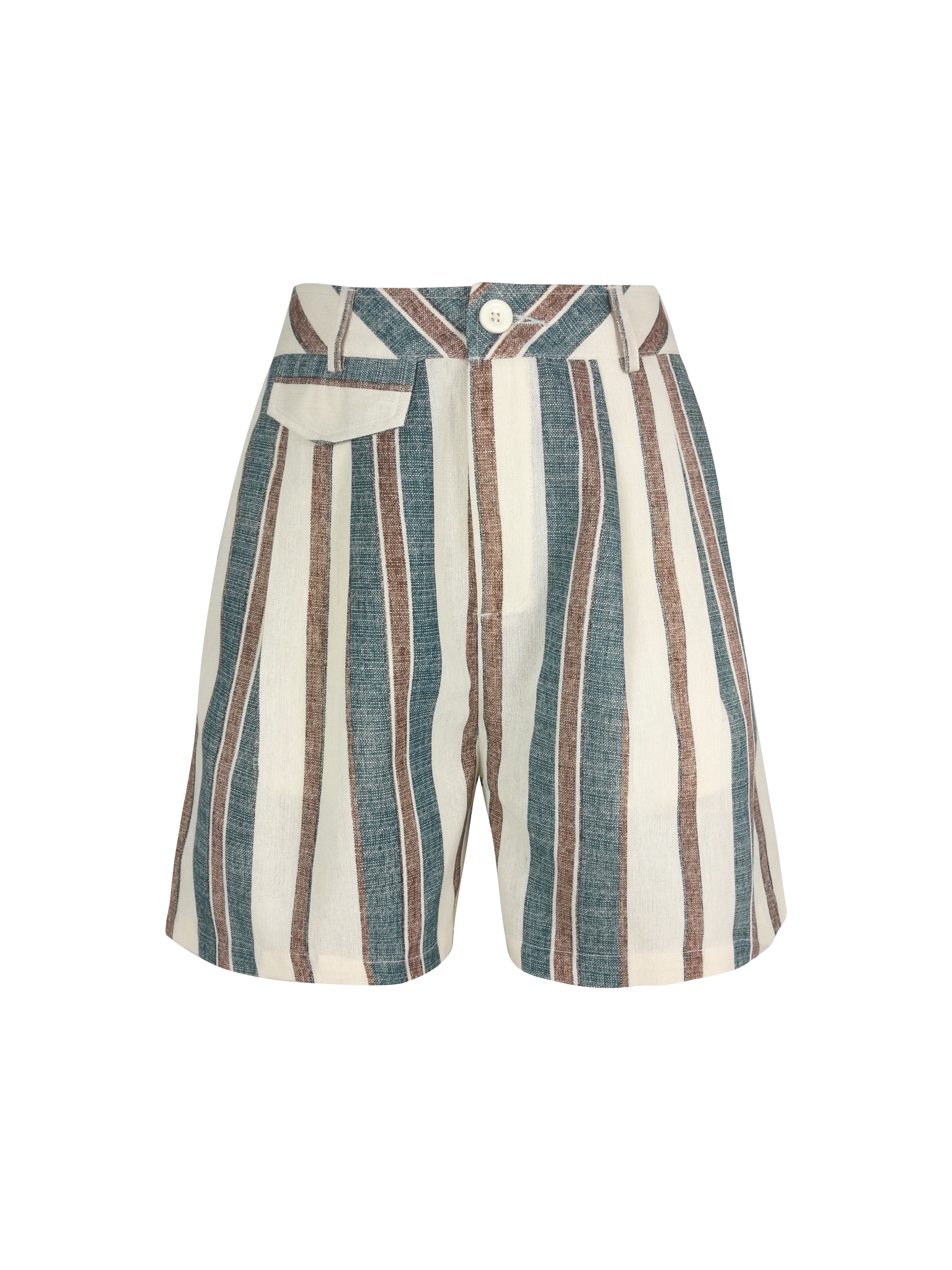 Quần short sọc, nắp túi