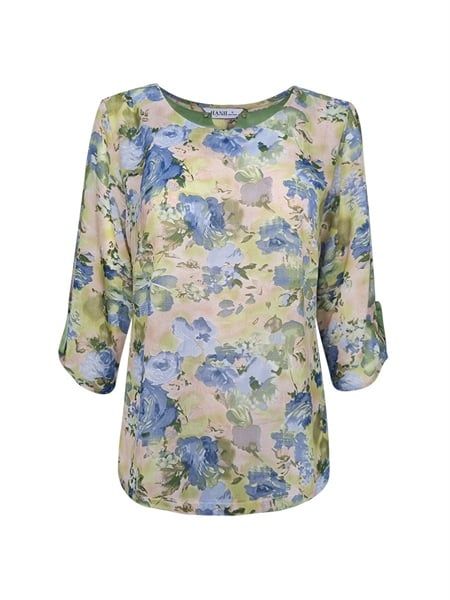 Áo cổ tim cách điệu, tay lửng