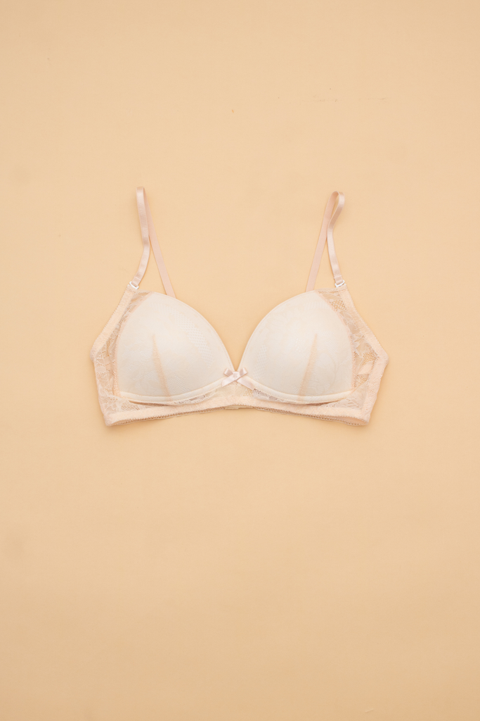 Bra Cup V ren lưới Nude Nhạt V2.1