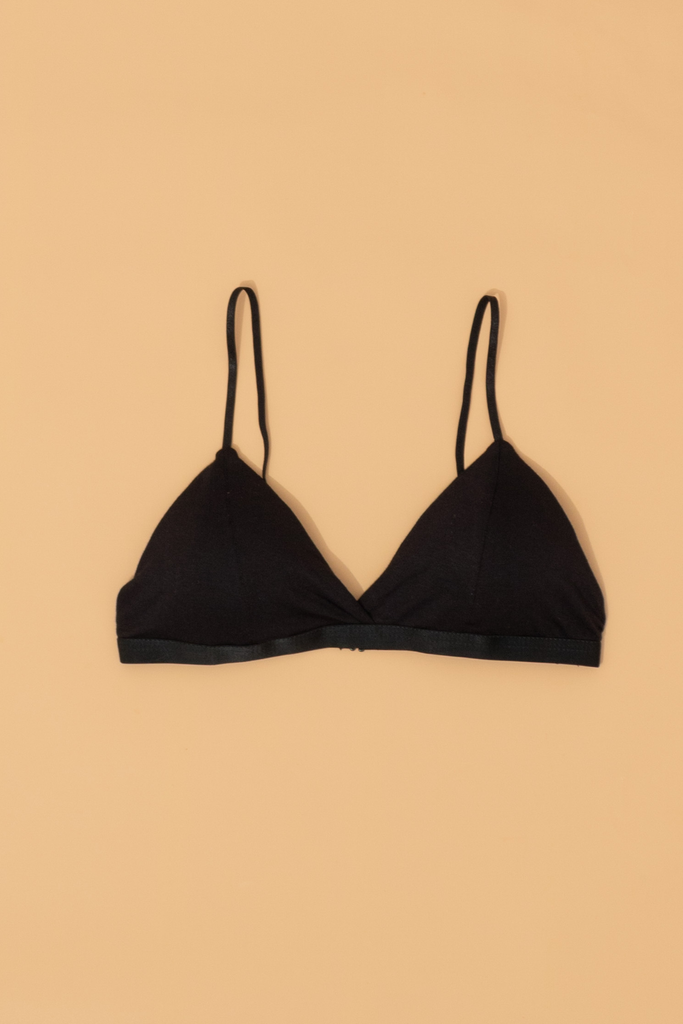 Bralette thun cotton Đen