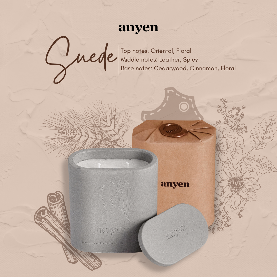 Suede - Nến thơm (scent of Leather / hương Da Thuộc)