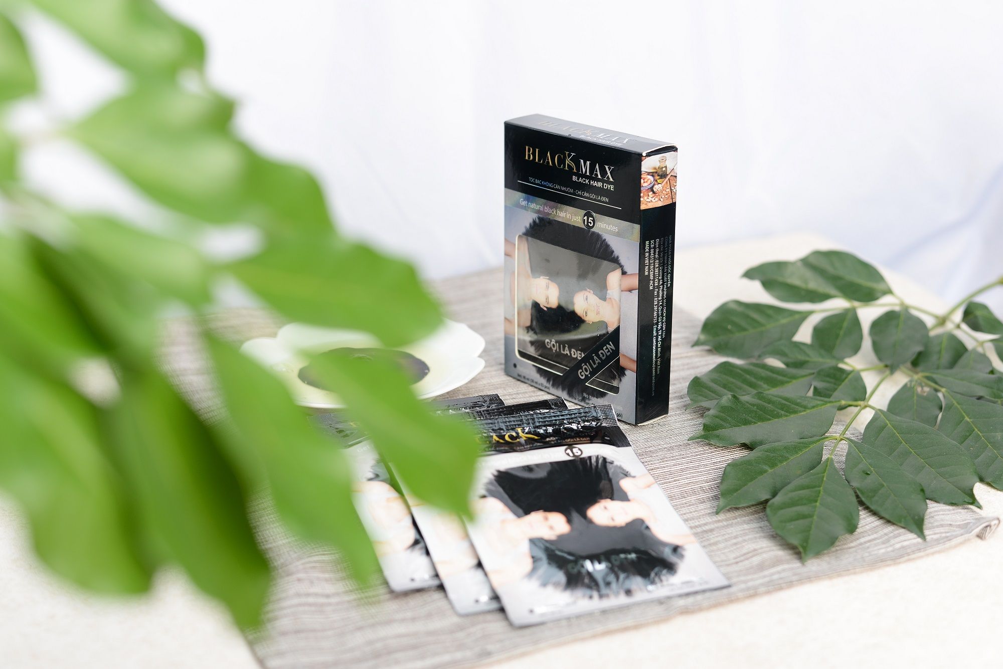 DẦU GỘI LÀ ĐEN BLACK MAX - HỘP 3 GÓI