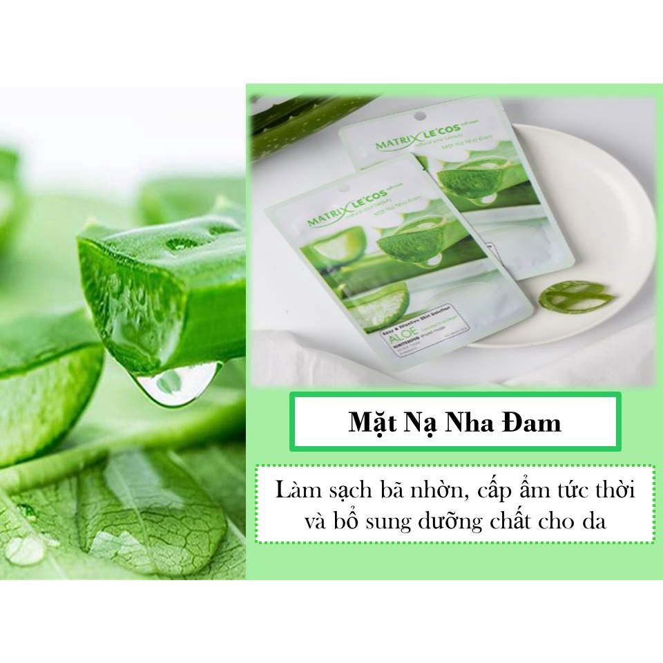 Mặt nạ Nha Đam Matrix Le'Cos - Hộp 20 gói