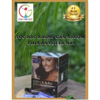 Dầu gội phủ bạc gội là Nâu tóc cấp tốc gói 30ml - Contra Cosmetics