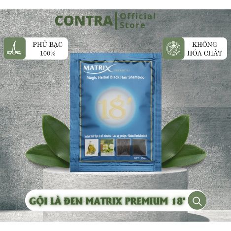 Dầu gội phủ bạc gội là Đen tóc Cao Cấp Matrix Premium 18 - Contra Cosmetics