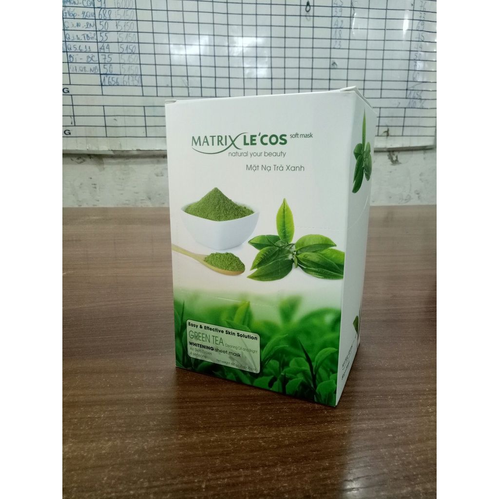 Mặt nạ TRÀ XANH Matrix Le'cos - Hộp 20 gói