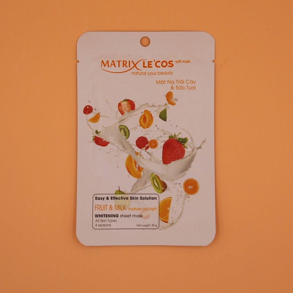 Mặt nạ TRÁI CÂY & SỮA TƯƠI Matrix Lecos