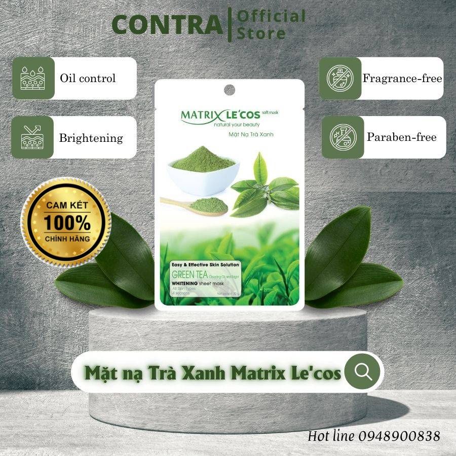 Mặt nạ TRÀ XANH Matrix Le'cos - Hộp 20 gói