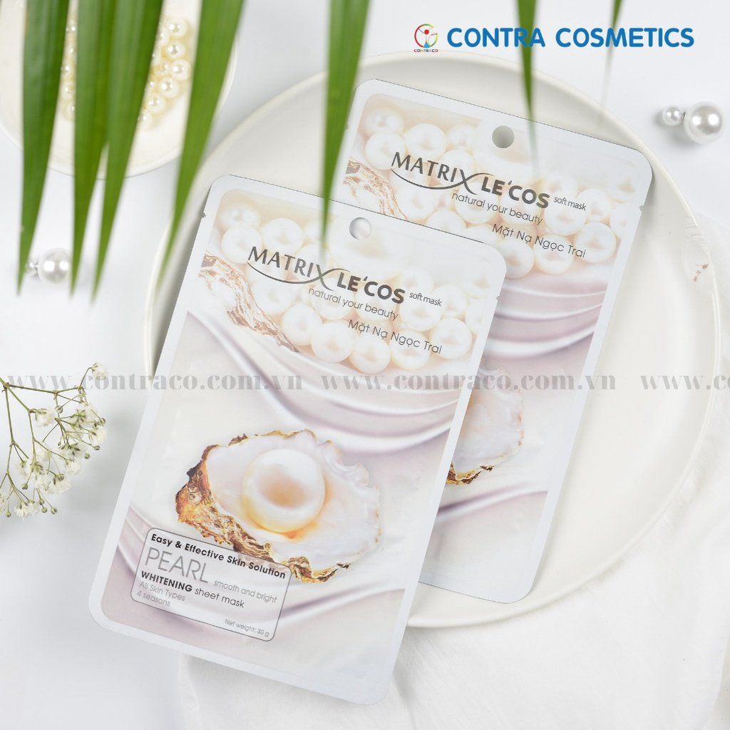 Mặt nạ NGỌC TRAI Matrix Lecos - Hộp 20 gói