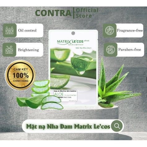 Combo mix 3 gói mặt nạ giấy dưỡng ẩm làm trắng da cao cấp Matrix Lecos - Contra Cosmetisc