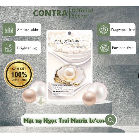 Combo mix 3 gói mặt nạ giấy dưỡng ẩm làm trắng da cao cấp Matrix Lecos - Contra Cosmetisc