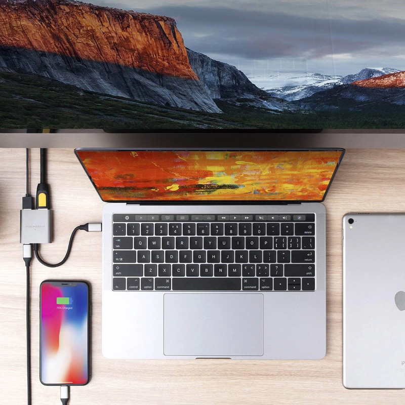 Cổng chuyển HyperDrive 4K HDMI 3-in-1 USB-C Hub