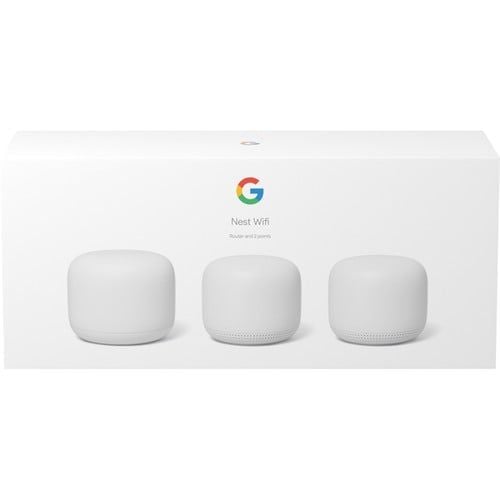 Google Nest Wifi Router and Two Points (Snow)