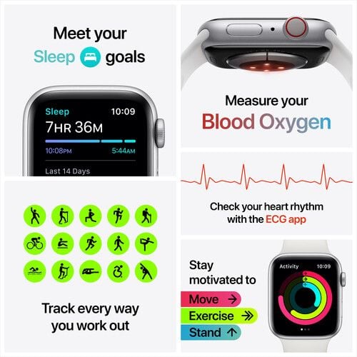 Apple Watch Series 6 40mm Stainless Steel, Sport Band
