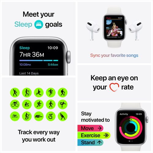 Apple Watch SE GPS 40mm Aluminum, Sport Band