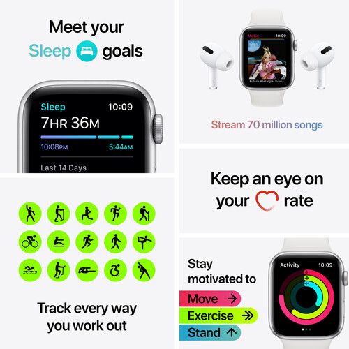 Apple Watch SE GPS+Cellular 40mm Aluminum, Sport Band