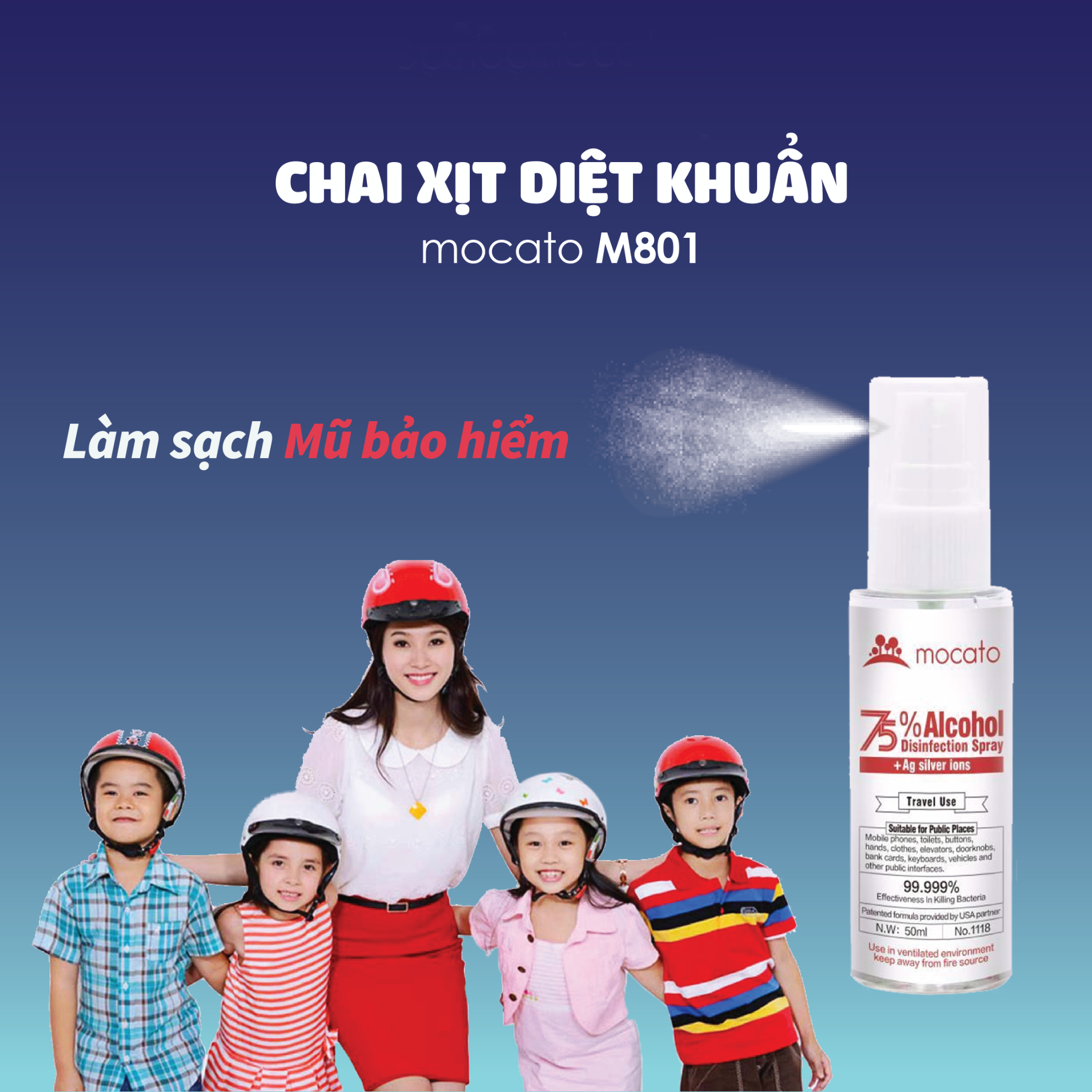 Chai Xịt Diệt Khuẩn Khử Mùi Mocato M801