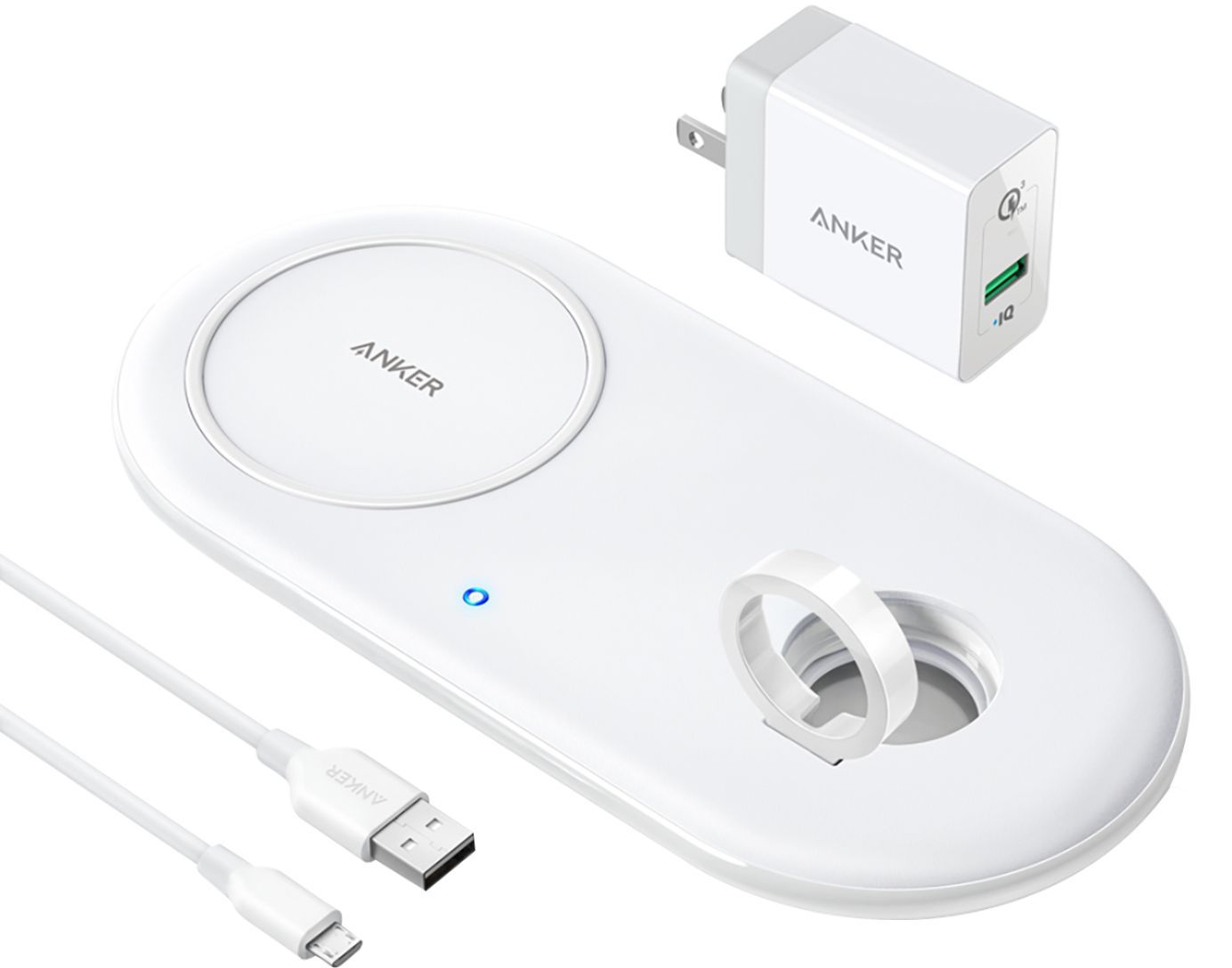 Anker PowerWave+ Wireless Charging Pad with Watch Holder