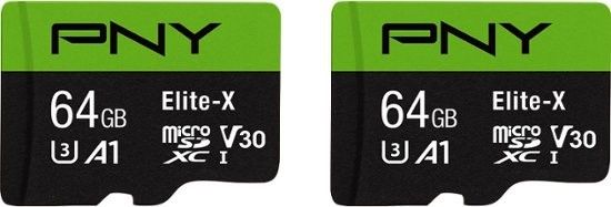 Thẻ nhớ PNY Elite-X Class 10 U3 V30 64GB microSDXC Card 2-Pack