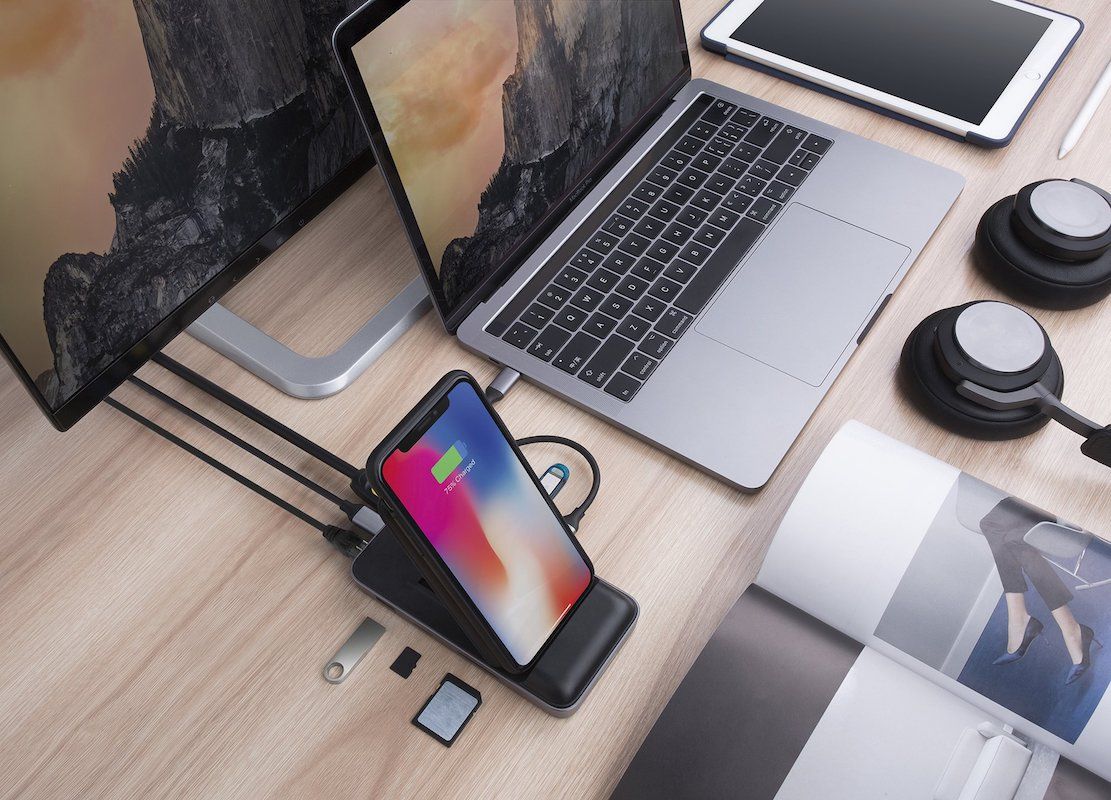 HyperDrive 7.5W Wireless Charger USB-C Hub
