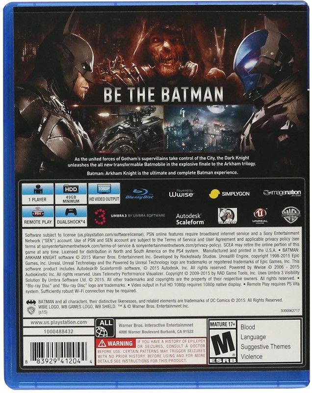 PS4 Batman Arkham Knight - US