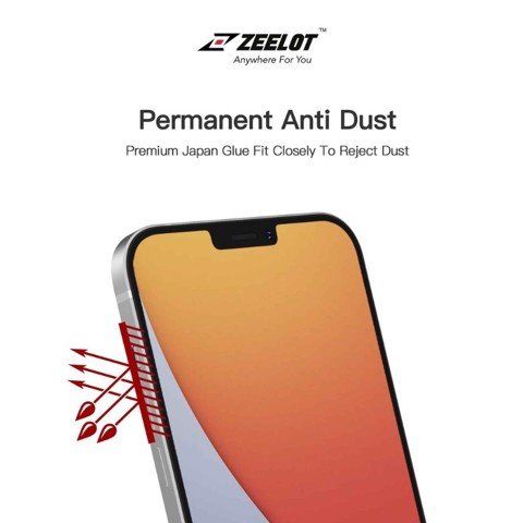 Kính Chống Vân Tay Chống Nhìn Trộm Cao Cấp (Có Lưới Loa) ZEELOT cho iPhone 12 6.1