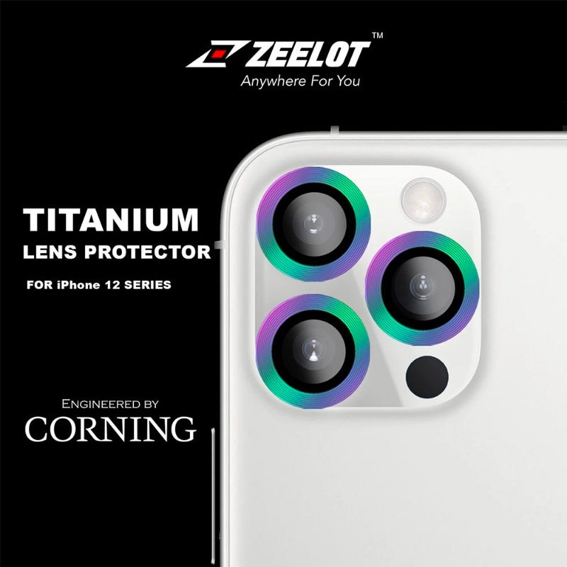 Miếng dán bảo vệ Camera viền màu chống va đập Zeelot cao cấp cho iPhone 12 Pro Max