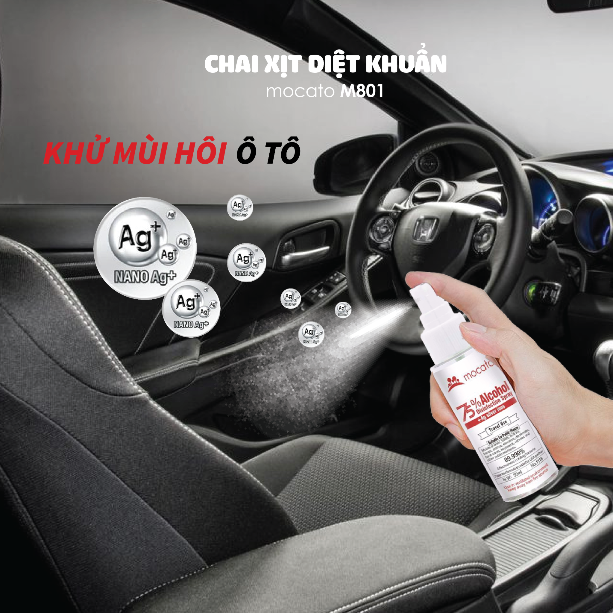 Chai Xịt Diệt Khuẩn Khử Mùi Mocato M801