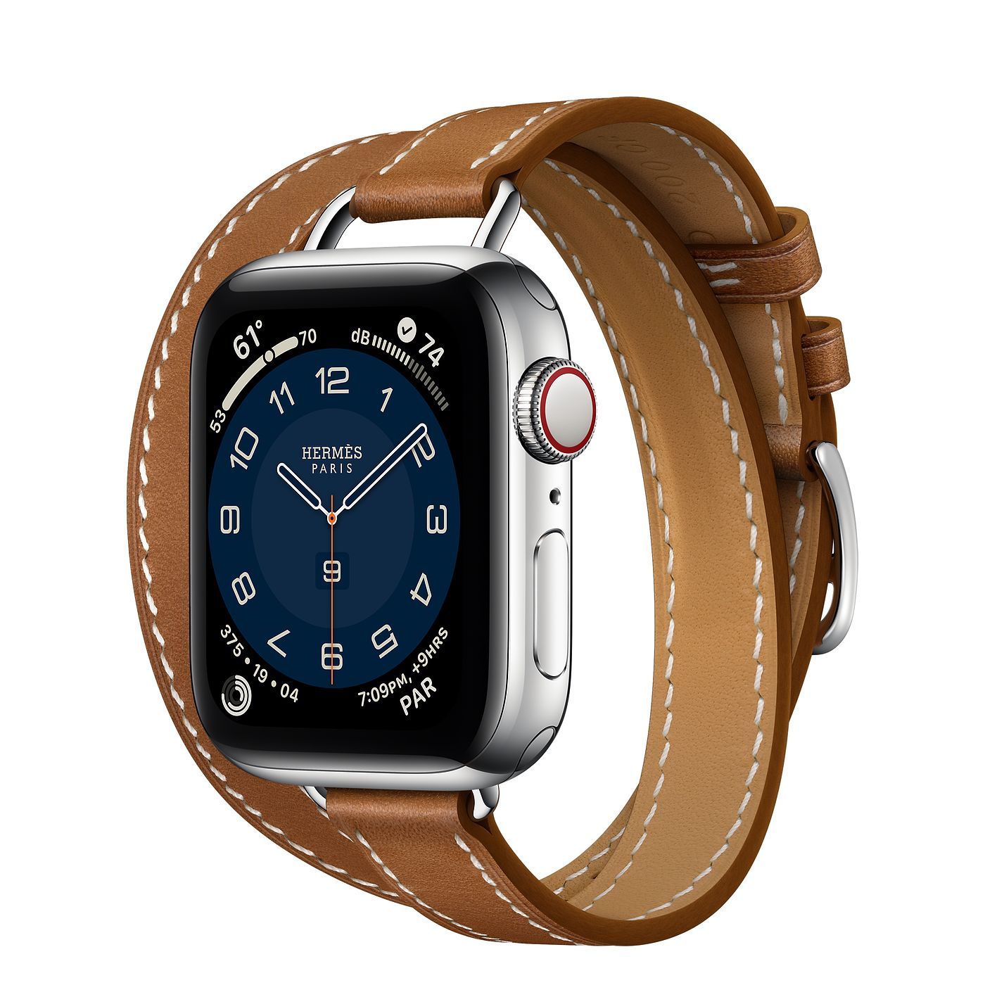 Apple Watch 40mm Hermès Silver Stainless Steel Case with Attelage Double Tour