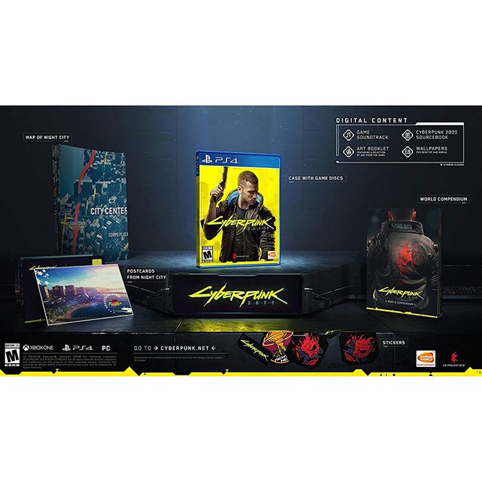 PS4 CyberPunk 2077 With Night City PostCards Day One Edition - EU