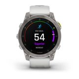  Garmin Epix Gen 2, Sapphire - White Titanium, Silicone Band 